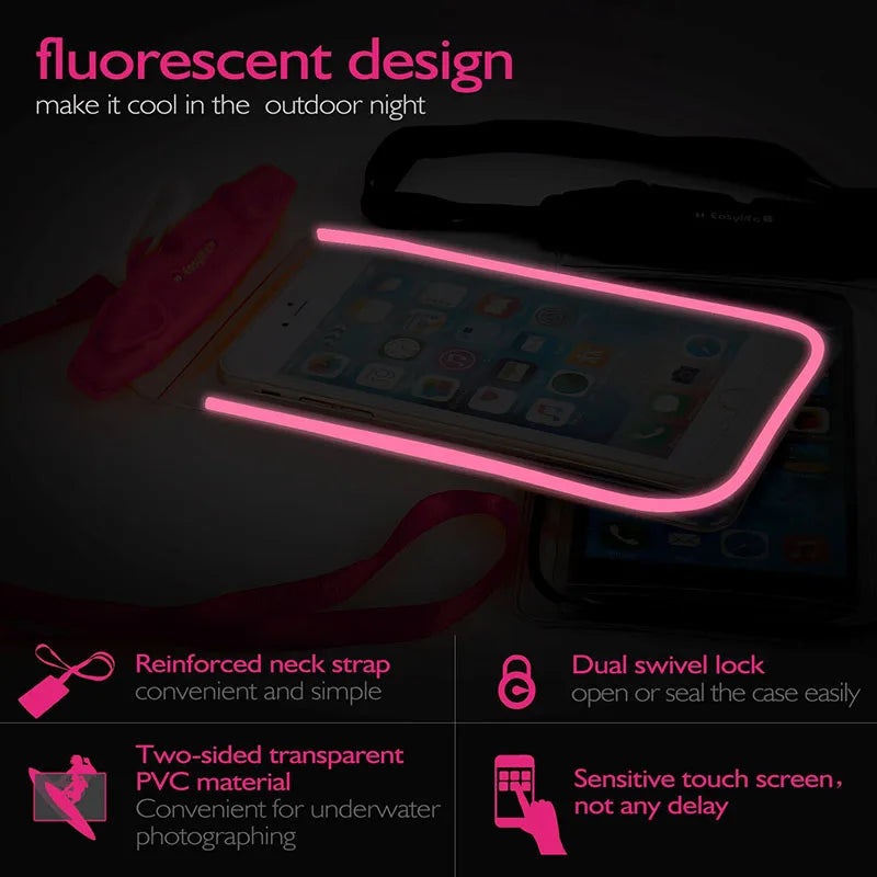 Waterproof Phone Pouch Drift Diving Swimming Bag – Underwater Dry Bag Case Cover for Phones