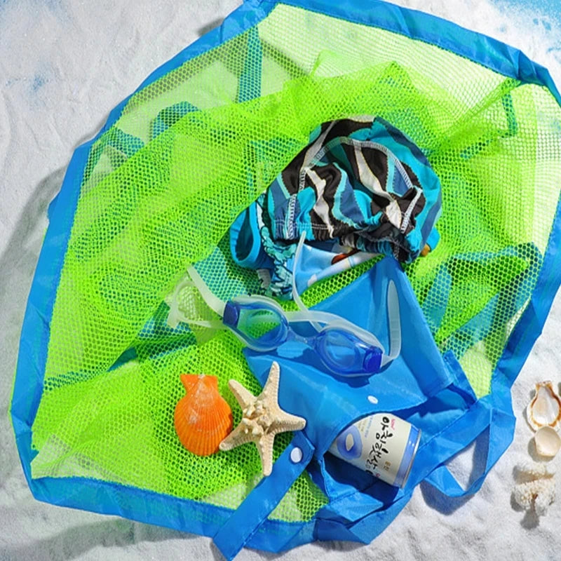 Sand Away Portable Mesh Bag – Large Beach Bag for Toys, Towels, and Cosmetics