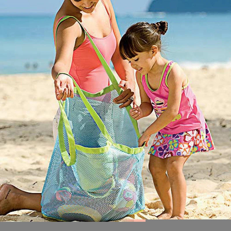 Sand Away Portable Mesh Bag – Large Beach Bag for Toys, Towels, and Cosmetics
