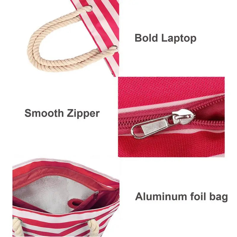 Beach Wine Cooler Bag with Shoulder Strap – Portable Thermal Tote for Outdoor Parties, Travel, and Picnics – Insulated Wine Tote with Removable Beverage Bladder
