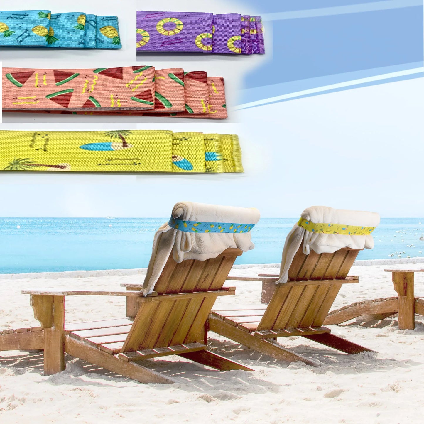 Towel Bands for Beach Chairs – 2 Pieces