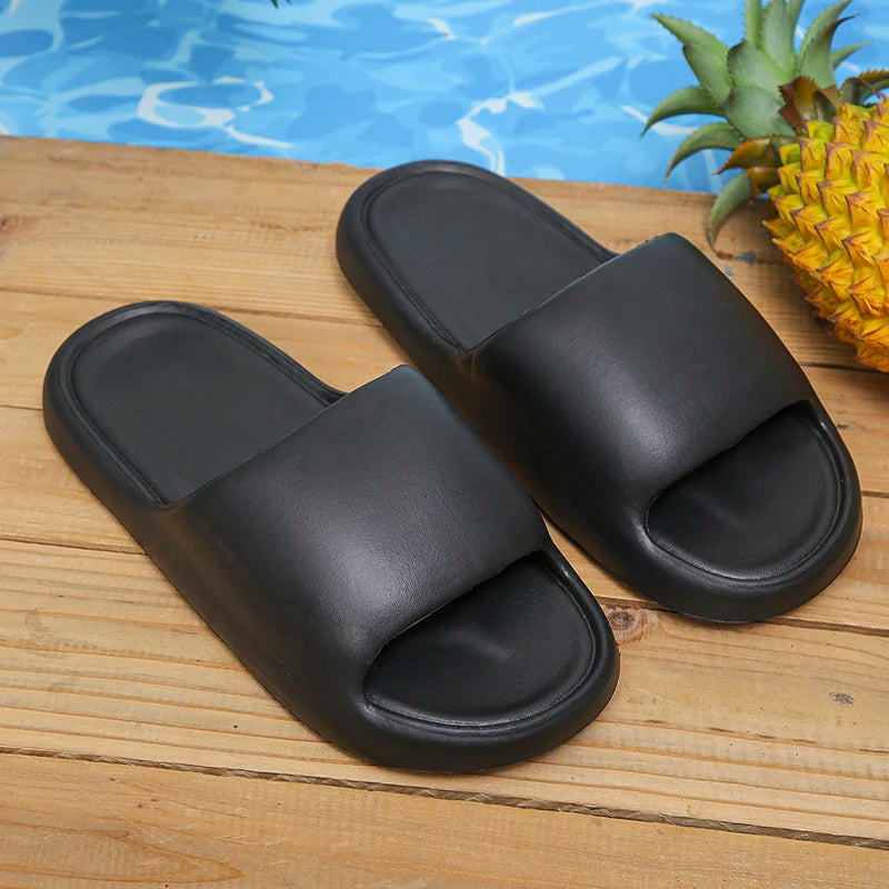 Soft Sole EVA Slippers for Women – Lightweight Non-Slip Home Slippers with Thick Platform Flip Flops