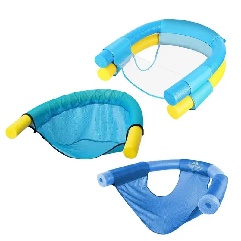"Close-up view of the high-quality polyester and soft mesh fabric of the pool float chair."