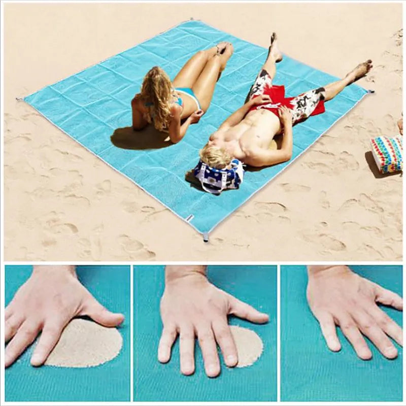 Beach Blanket Sandproof - Waterproof Picnic Mat, Lightweight Outdoor Beach Mat for Camping, Travel & Hiking – 200x200cm