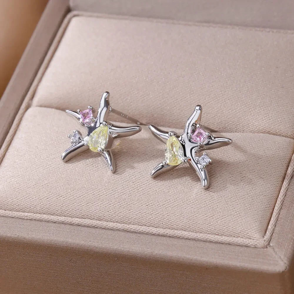 "Starfish Stud Earrings for Women in Stainless Steel"
"Minimalist Beach Jewelry – Starfish Stud Earrings"
"Summer Starfish Earrings Gift for Women and Children"
"Cute Starfish Earrings for Beach Lovers"