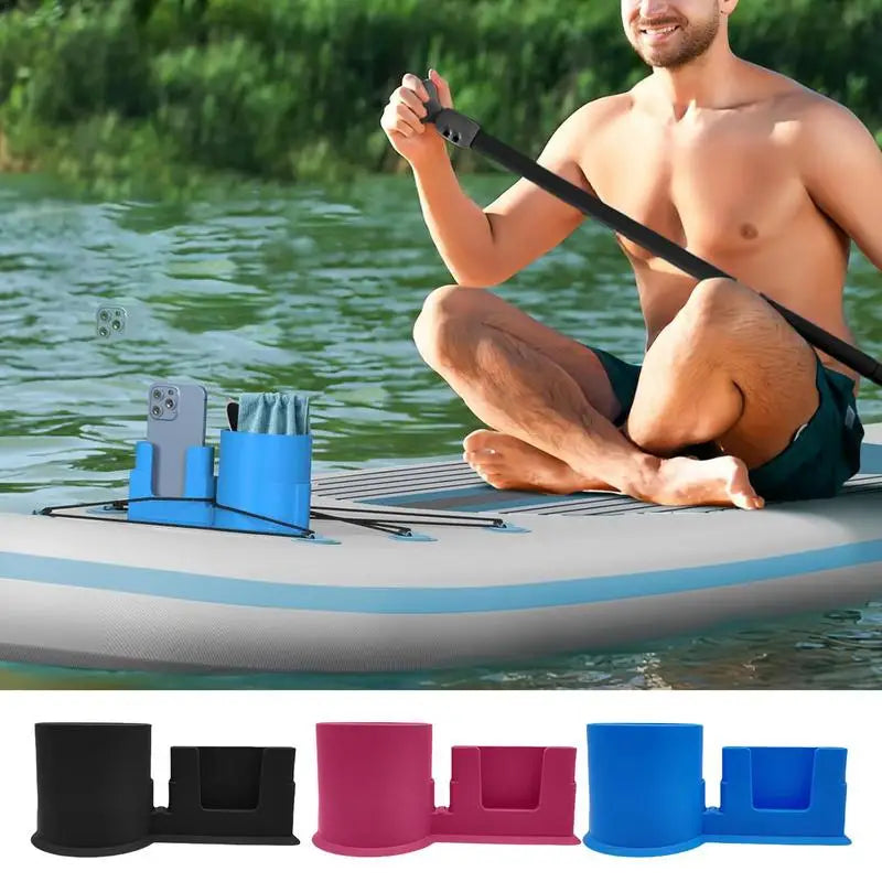 "Paddle Board Drink Holder with Suction Cups for Stability"
"SUP Drink Holder with Multi-functional Storage for Drinks, Snacks, and Keys"
"Compact Paddle Board Cup Holder for Stand Up Paddleboarding"