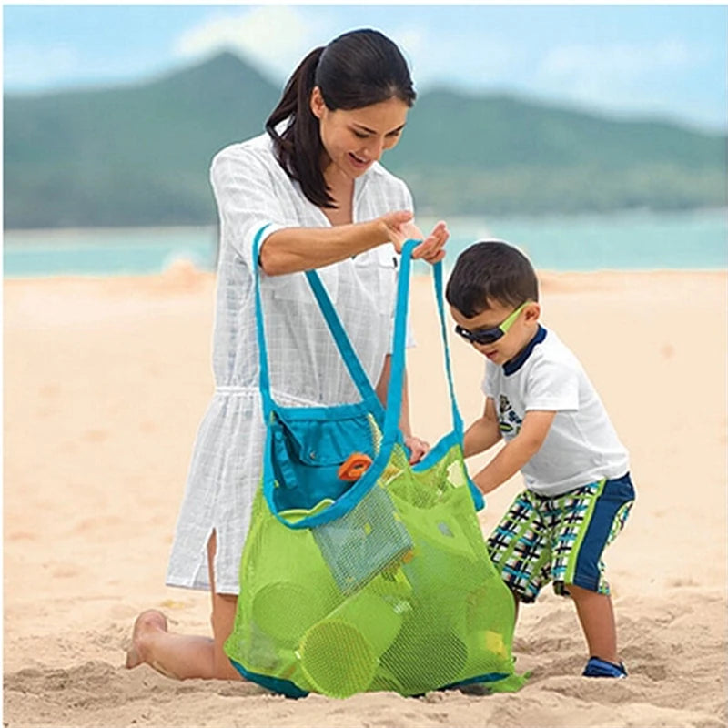 Sand Away Portable Mesh Bag – Large Beach Bag for Toys, Towels, and Cosmetics