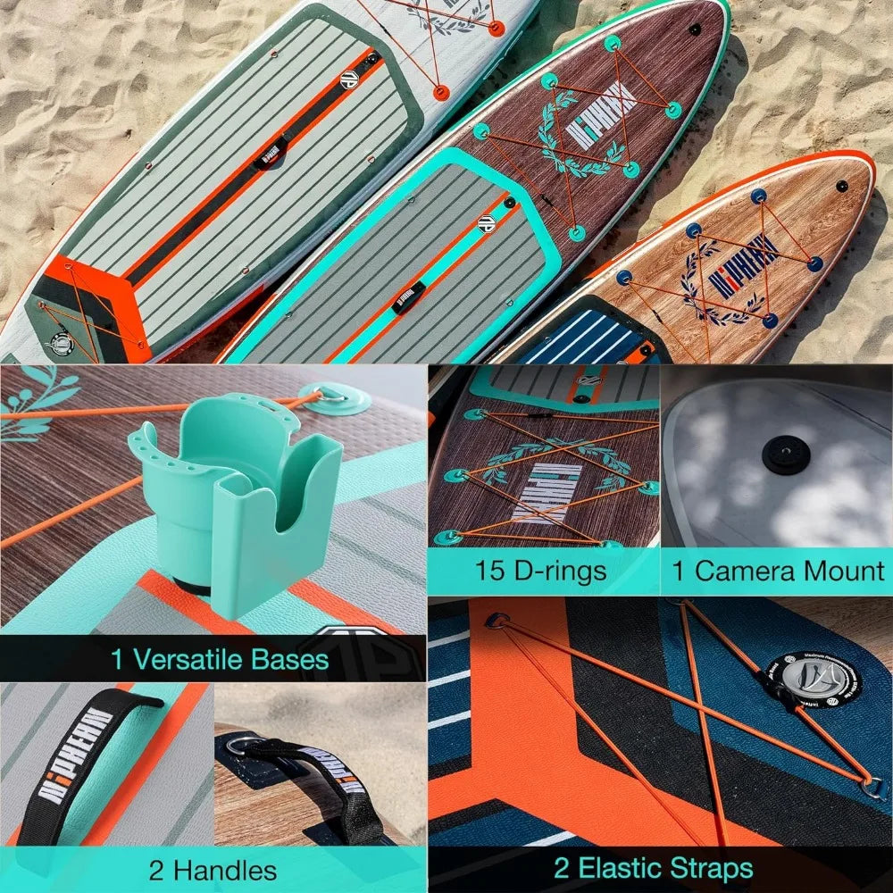 11' Inflatable Stand Up Paddle Board with Balanced Wing Design