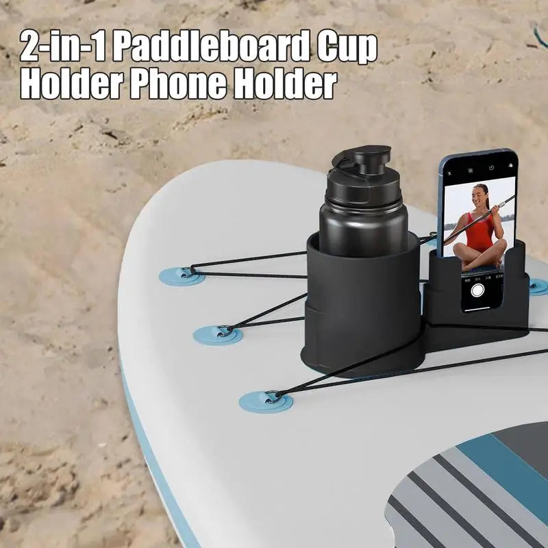 "Paddle Board Drink Holder with Suction Cups for Stability"
"SUP Drink Holder with Multi-functional Storage for Drinks, Snacks, and Keys"
"Compact Paddle Board Cup Holder for Stand Up Paddleboarding"