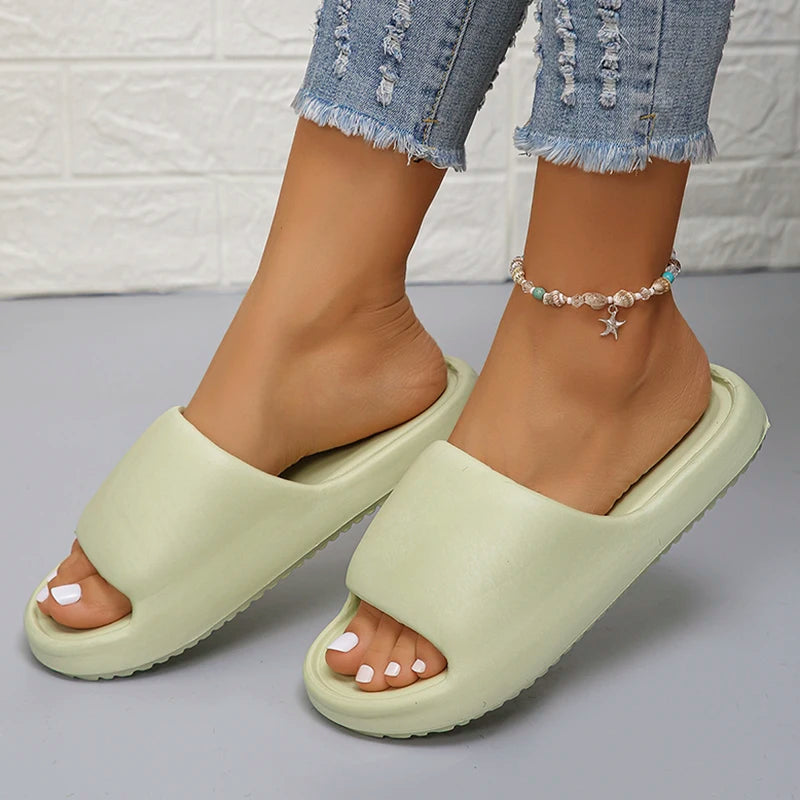 Soft Sole EVA Slippers for Women – Lightweight Non-Slip Home Slippers with Thick Platform Flip Flops