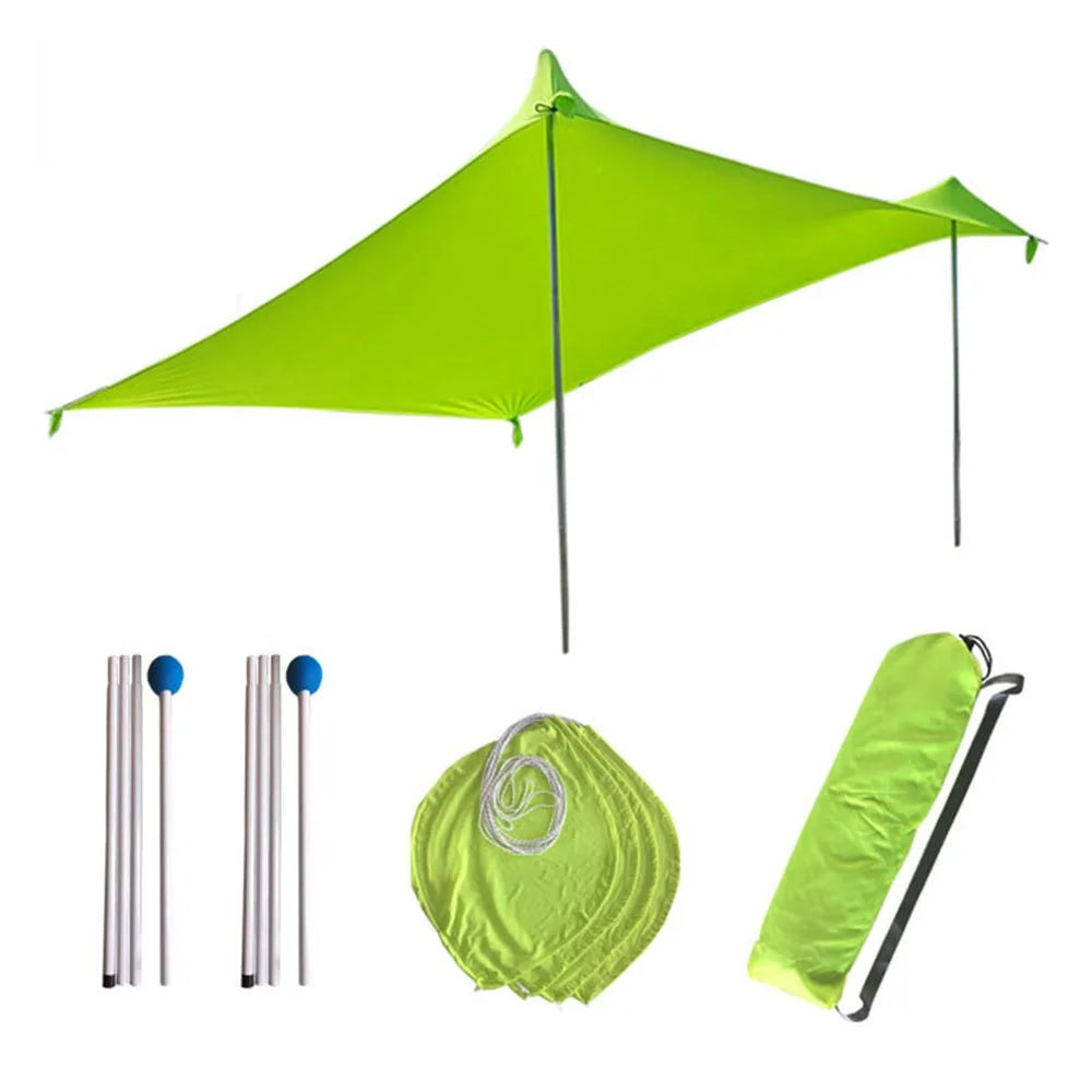 Traveler's Beach Tent Lycra Canopy for Sunshade, Sunscreen, and Cooling Outdoor Beach Camping and Fishing Canopy