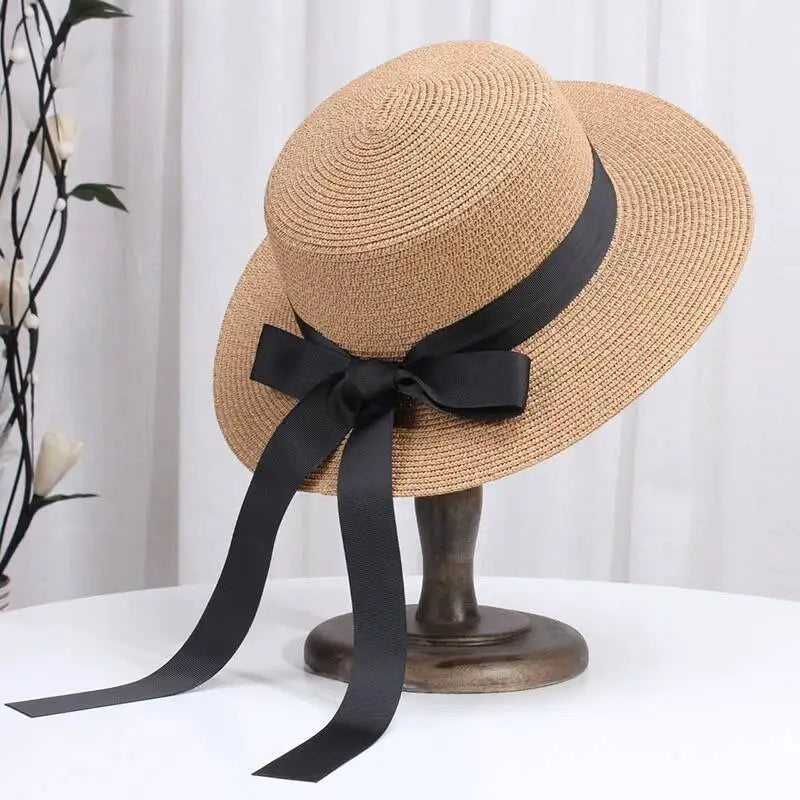 Natural Raffia Wide Brim Sun Hat