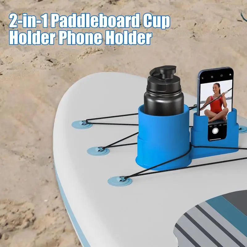 "Paddle Board Drink Holder with Suction Cups for Stability"
"SUP Drink Holder with Multi-functional Storage for Drinks, Snacks, and Keys"
"Compact Paddle Board Cup Holder for Stand Up Paddleboarding"