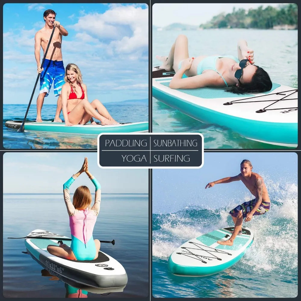 Inflatable Stand-Up Paddle Board (SUP) 11’ x 33” x 6” Extra Wide