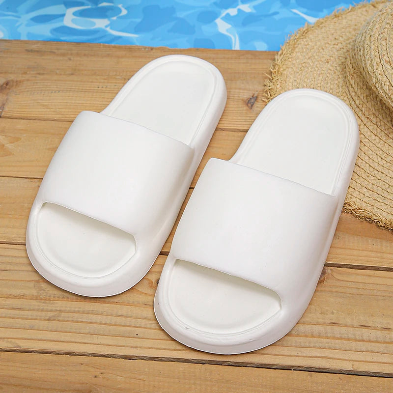 Soft Sole EVA Slippers for Women – Lightweight Non-Slip Home Slippers with Thick Platform Flip Flops