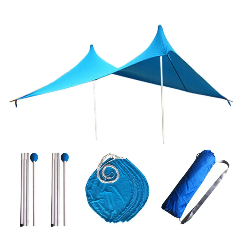 Traveler's Beach Tent Lycra Canopy for Sunshade, Sunscreen, and Cooling Outdoor Beach Camping and Fishing Canopy