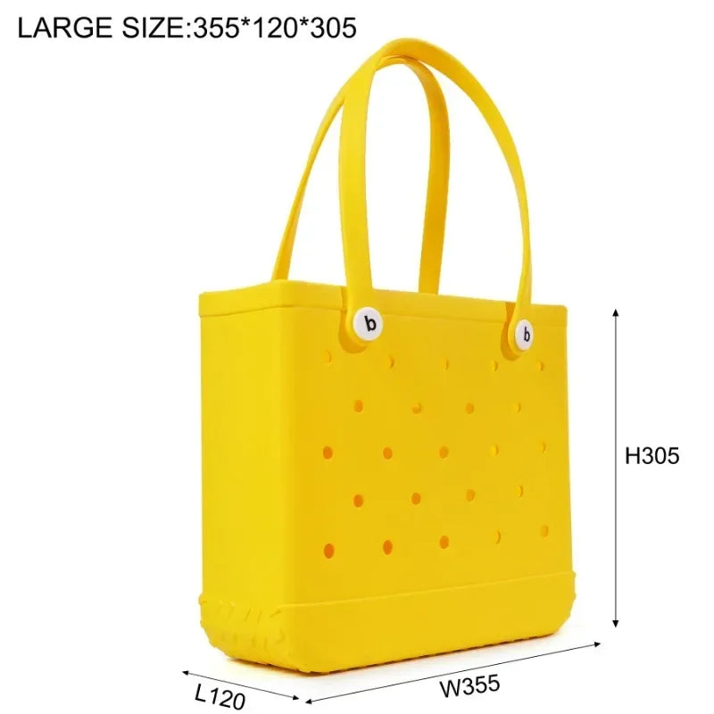 Bogg Bag – Waterproof Rubber Basket Tote with Large Capacity, Multi-Use Summer Handbag, Travel & Shopping Storage Bag for Women