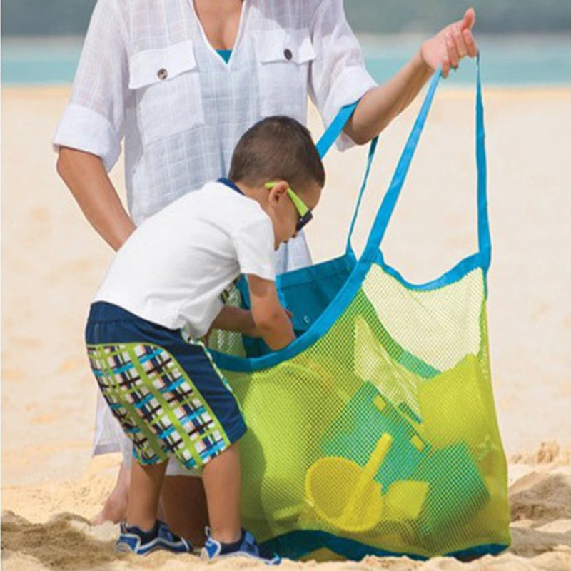 Sand Away Portable Mesh Bag – Large Beach Bag for Toys, Towels, and Cosmetics