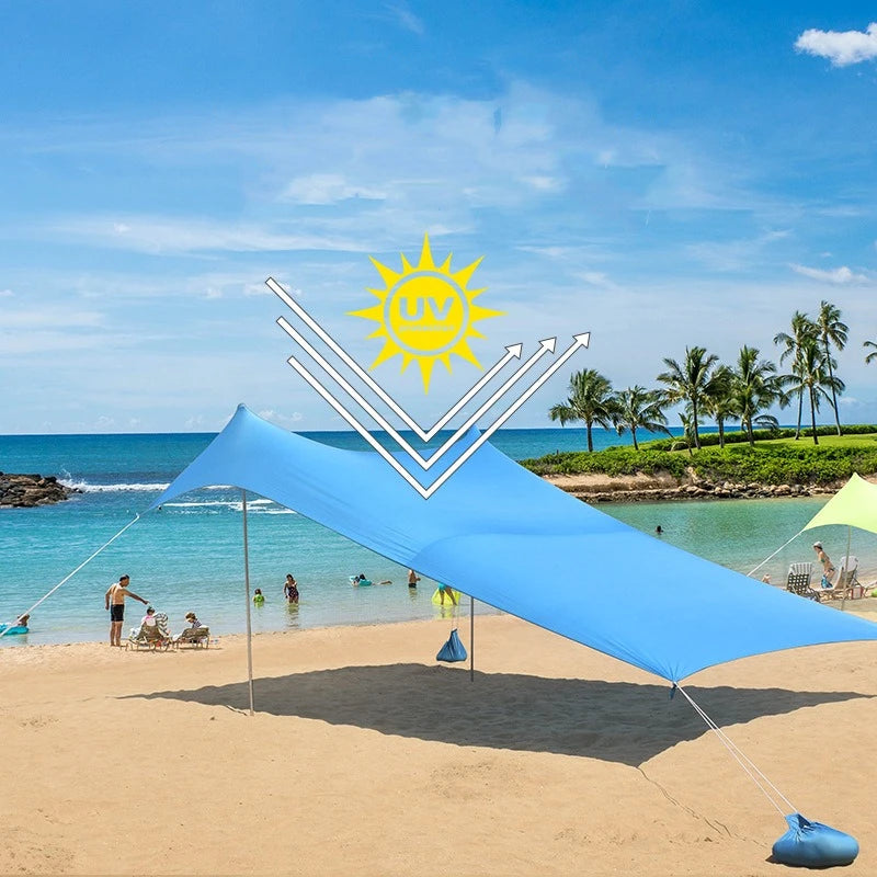 Traveler's Beach Tent Lycra Canopy for Sunshade, Sunscreen, and Cooling Outdoor Beach Camping and Fishing Canopy