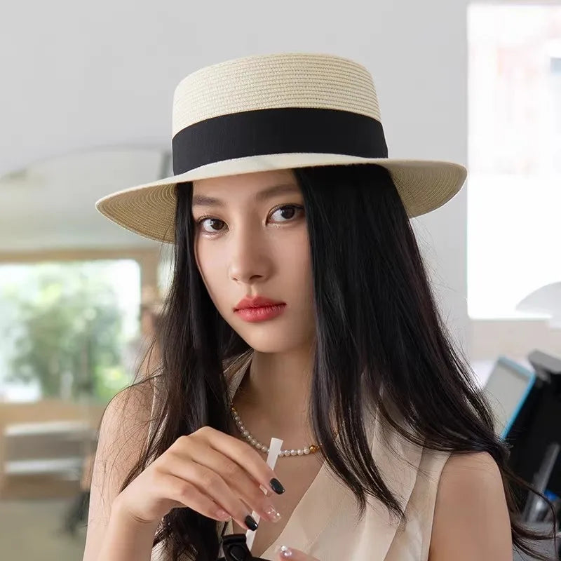 Natural Raffia Wide Brim Sun Hat