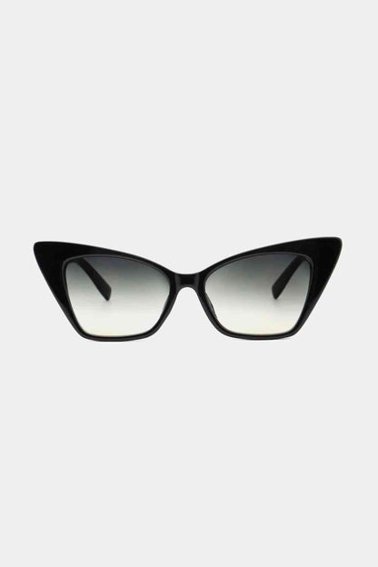 UV400 Cat Eye Sunglasses with acetate lenses and polycarbonate frame, including protective case.