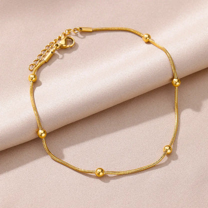 "Gold Vintage Stainless Steel Anklet for Women"
"Adjustable Stainless Steel Anklet Bracelet - Foot Jewelry for Women"
"Classic Beach Anklet Jewelry for Women"
"Vintage Adjustable Gold Anklet for Wedding or Party"