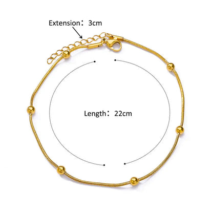 "Gold Vintage Stainless Steel Anklet for Women"
"Adjustable Stainless Steel Anklet Bracelet - Foot Jewelry for Women"
"Classic Beach Anklet Jewelry for Women"
"Vintage Adjustable Gold Anklet for Wedding or Party"