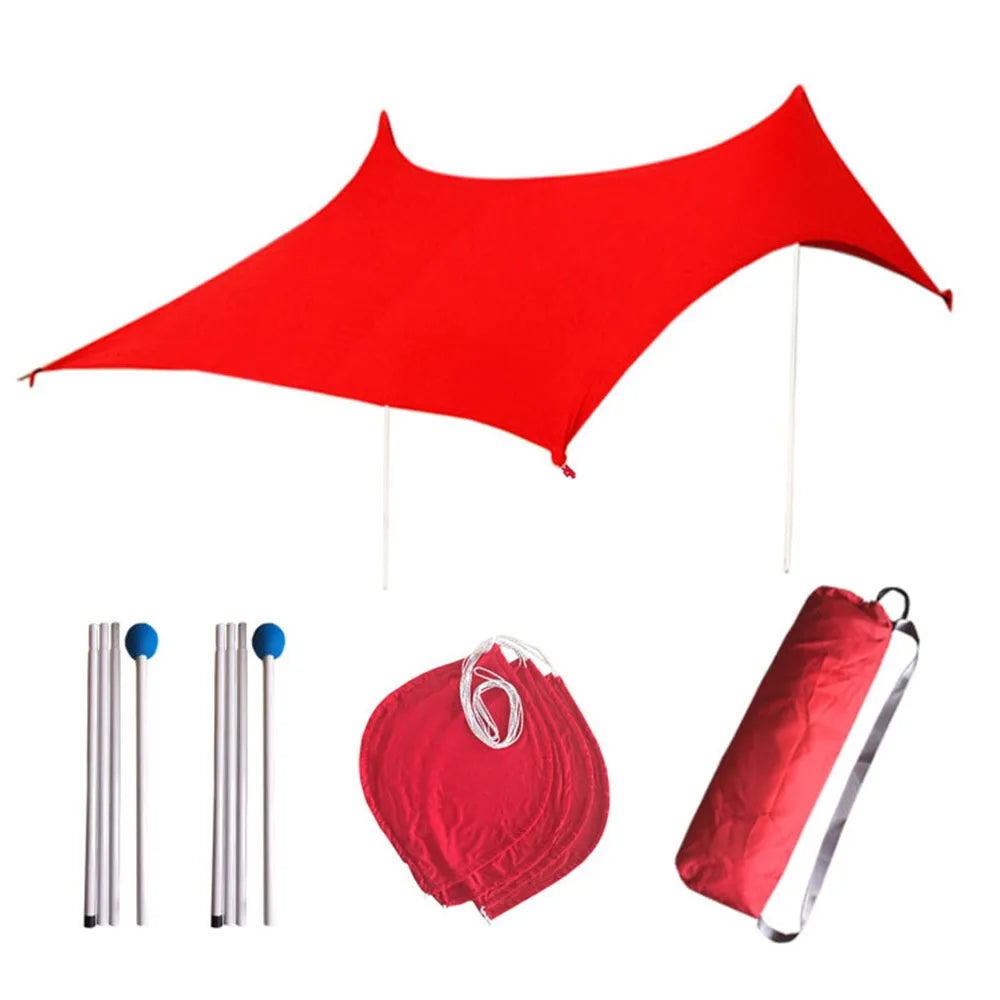 Traveler's Beach Tent Lycra Canopy for Sunshade, Sunscreen, and Cooling Outdoor Beach Camping and Fishing Canopy